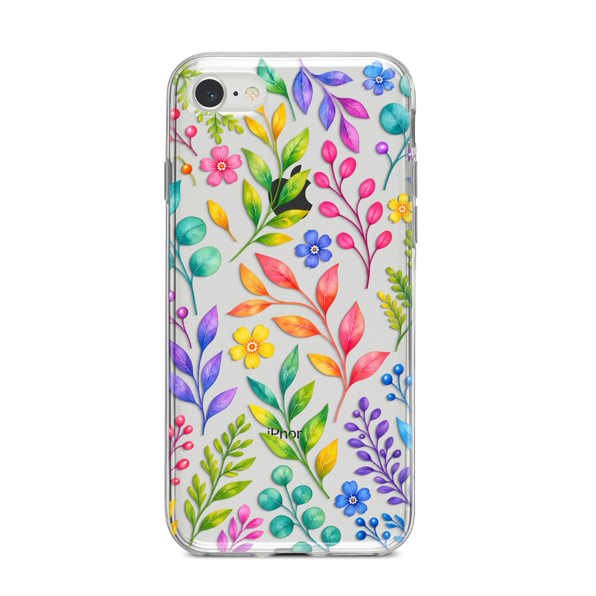 Colour Meadow iPhone 8 Bumper Case on Silver iPhone