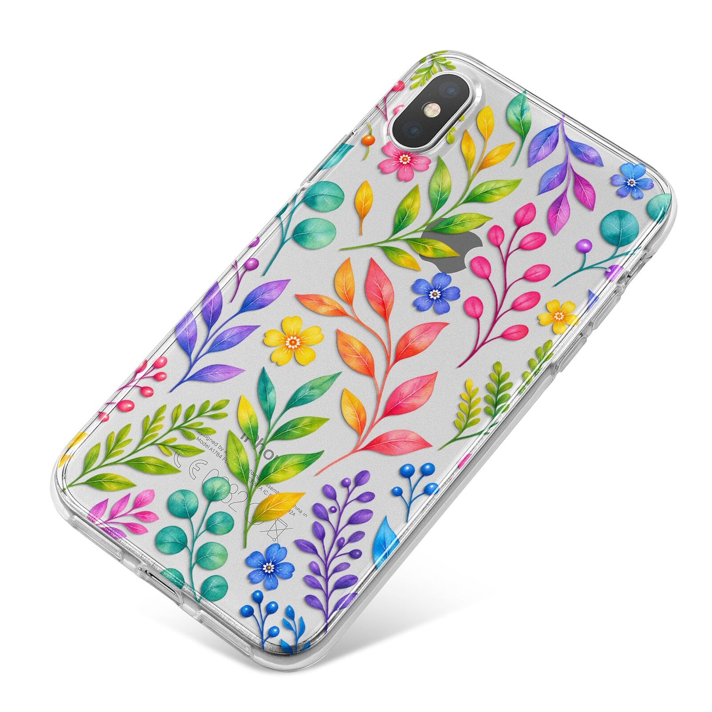Colour Meadow iPhone X Bumper Case on Silver iPhone