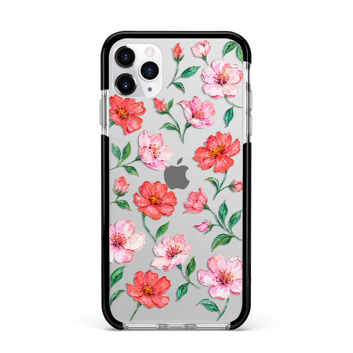 Coral Muse Apple iPhone 11 Pro Max in Silver with Black Impact Case