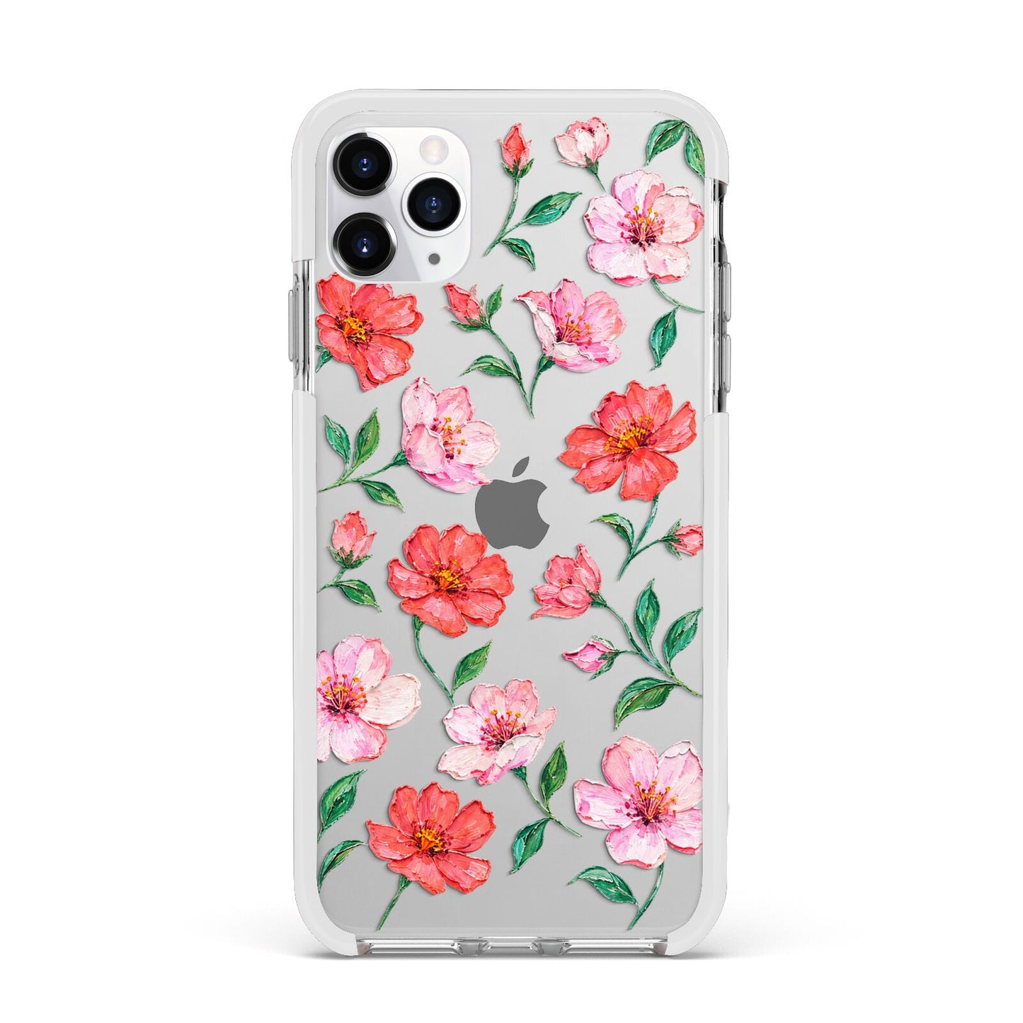 Coral Muse Apple iPhone 11 Pro Max in Silver with White Impact Case