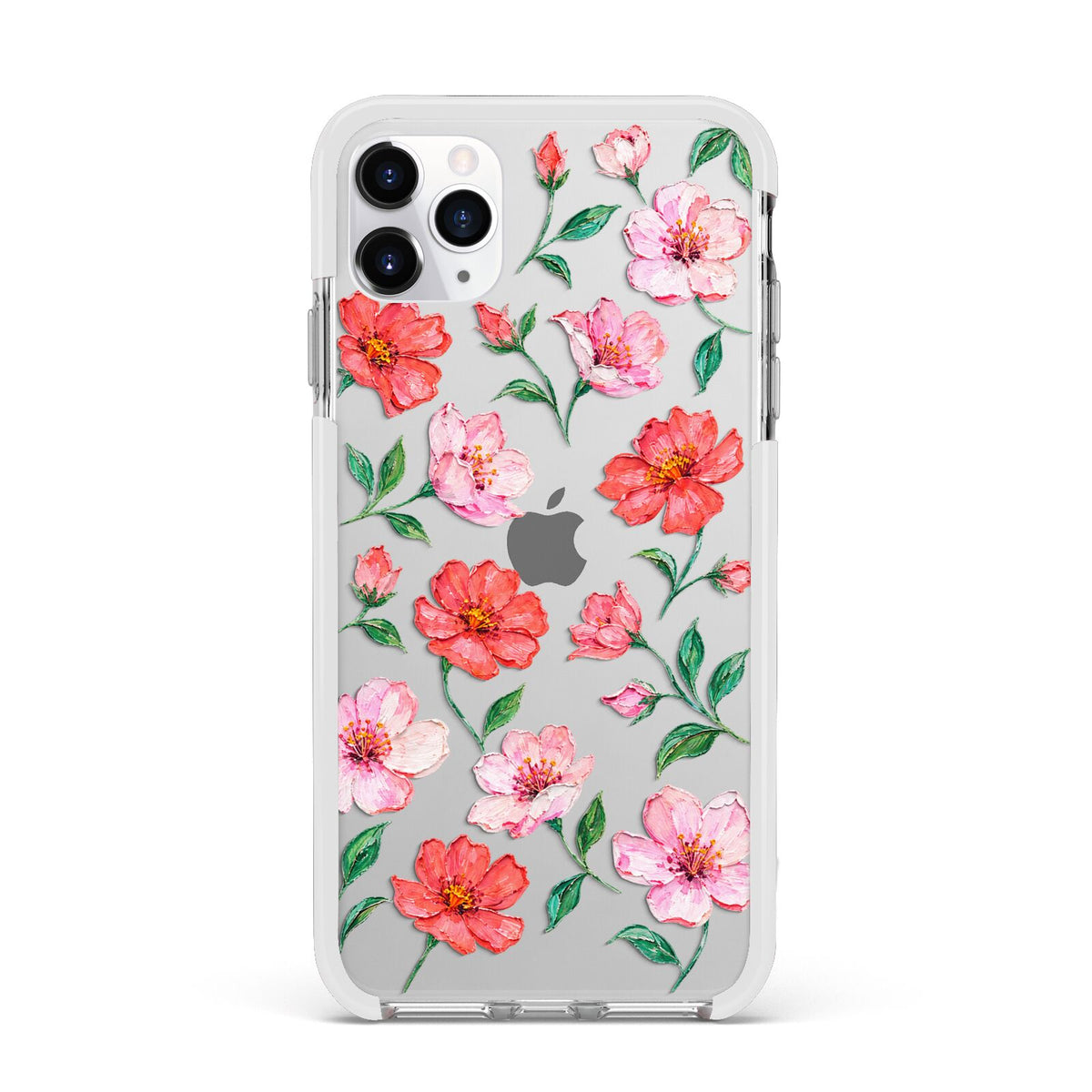 Coral Muse Apple iPhone 11 Pro Max in Silver with White Impact Case