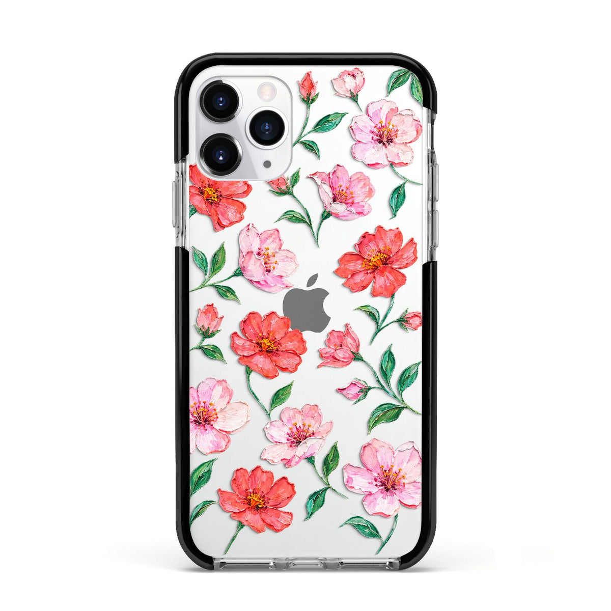 Coral Muse Apple iPhone 11 Pro in Silver with Black Impact Case