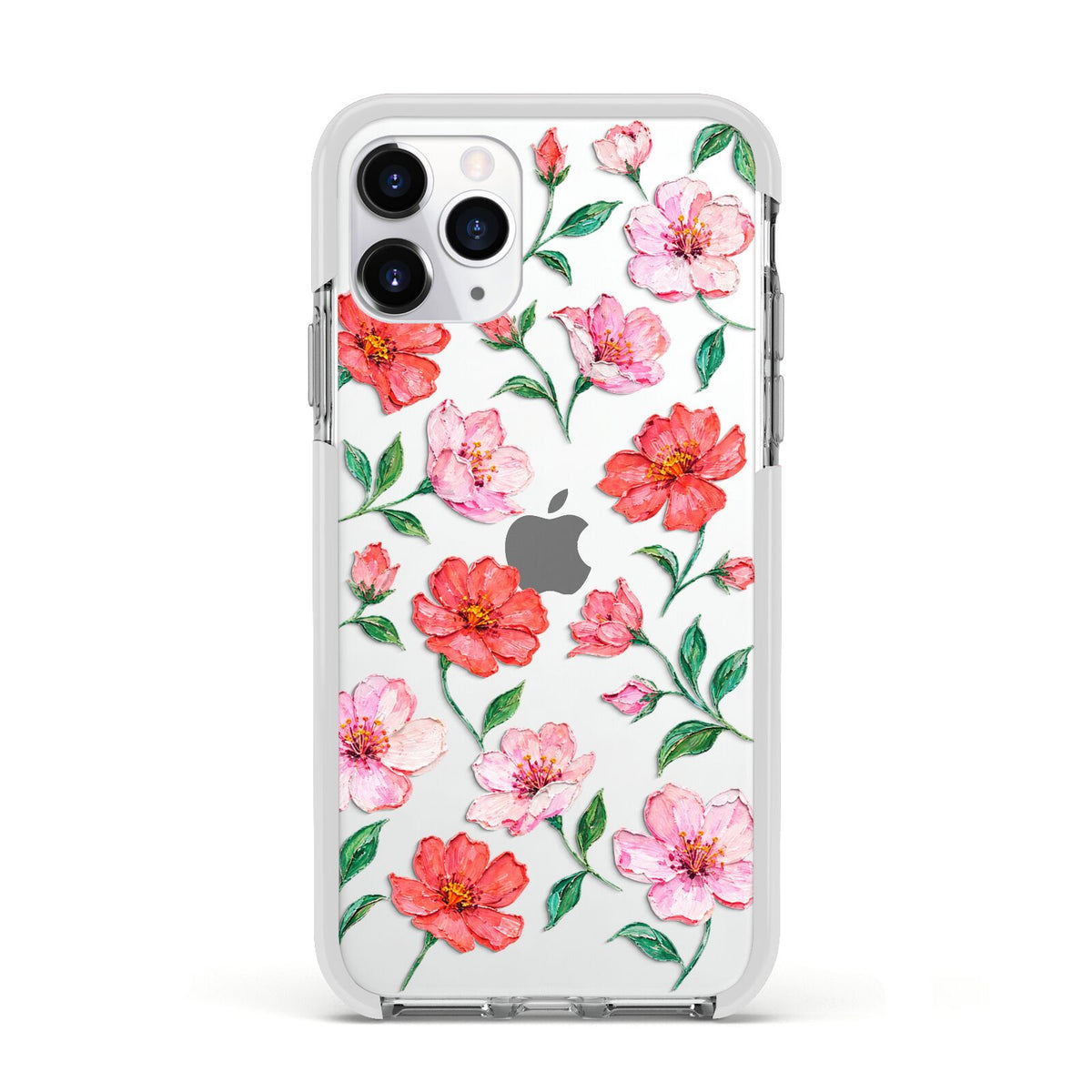 Coral Muse Apple iPhone 11 Pro in Silver with White Impact Case