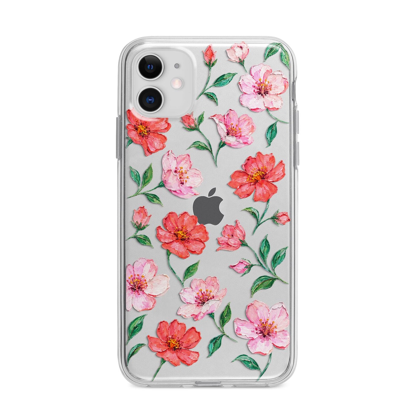 Coral Muse Apple iPhone 11 in White with Bumper Case