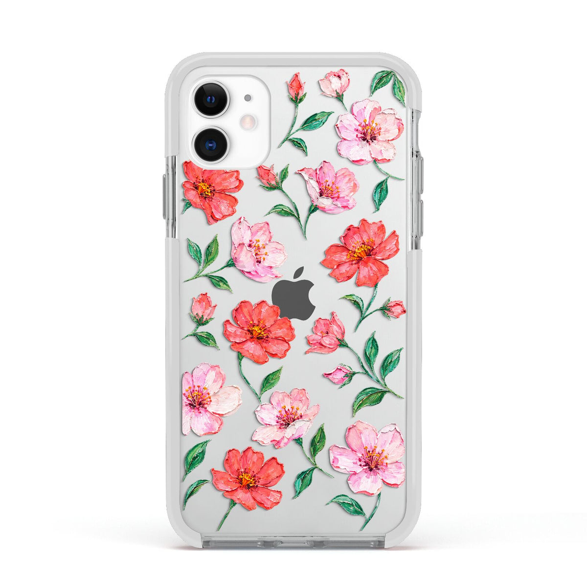 Coral Muse Apple iPhone 11 in White with White Impact Case