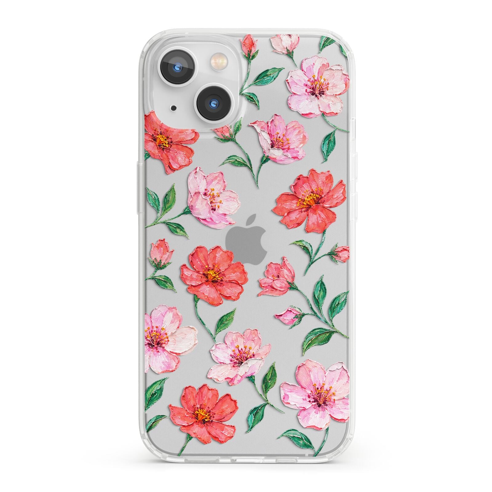Coral Muse iPhone 13 Clear Bumper Case