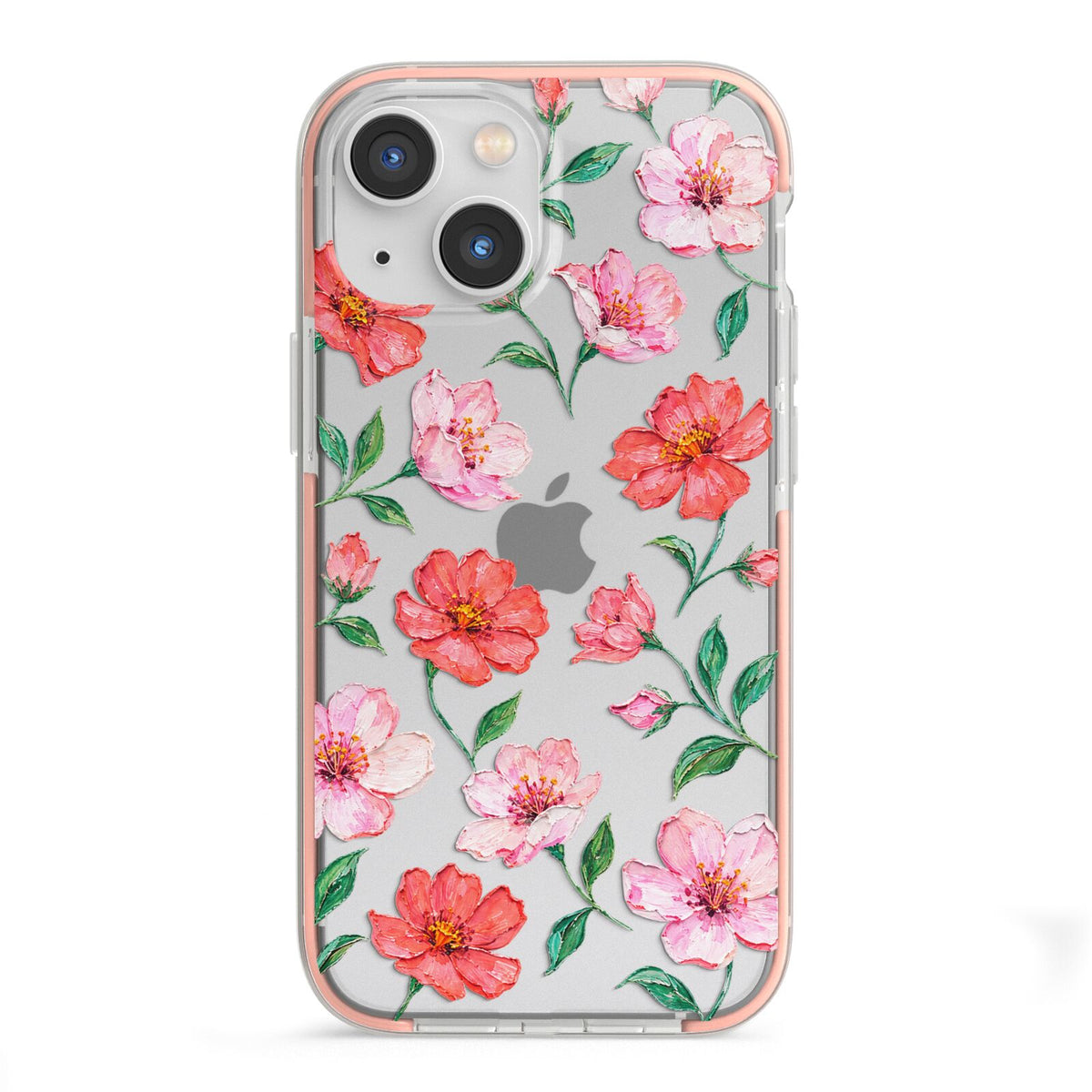 Coral Muse iPhone 13 Mini TPU Impact Case with Pink Edges
