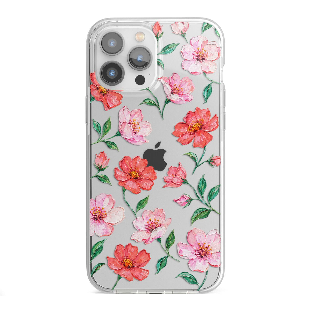 Coral Muse iPhone 13 Pro Max TPU Impact Case with White Edges