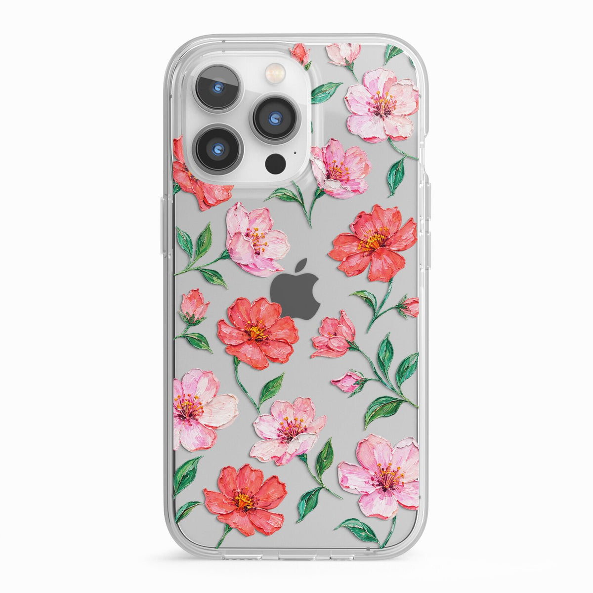 Coral Muse iPhone 13 Pro TPU Impact Case with White Edges