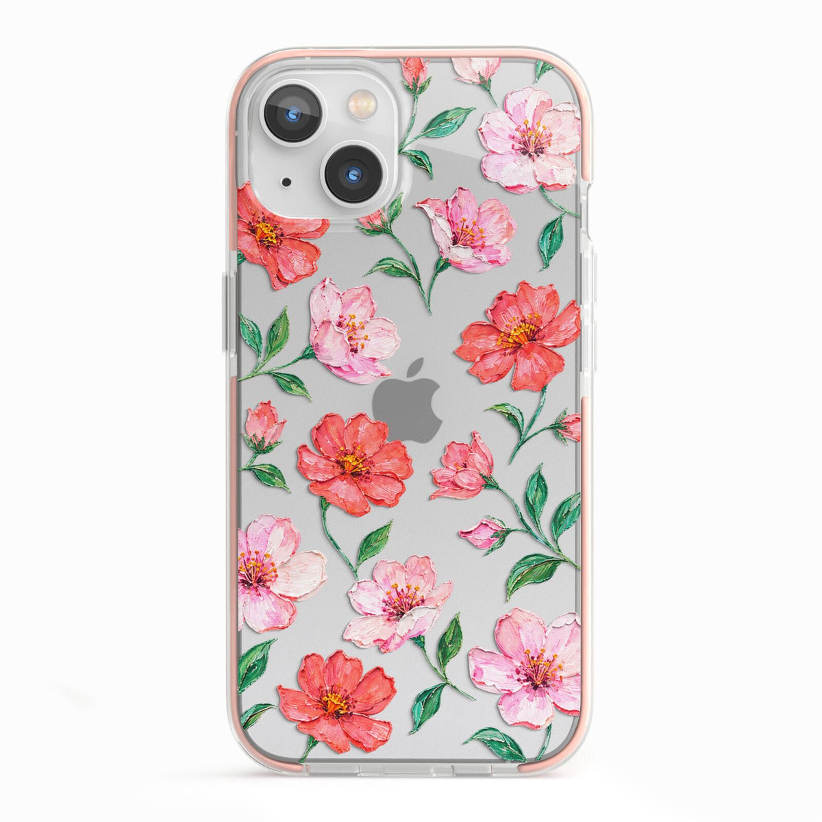 Coral Muse iPhone 13 TPU Impact Case with Pink Edges