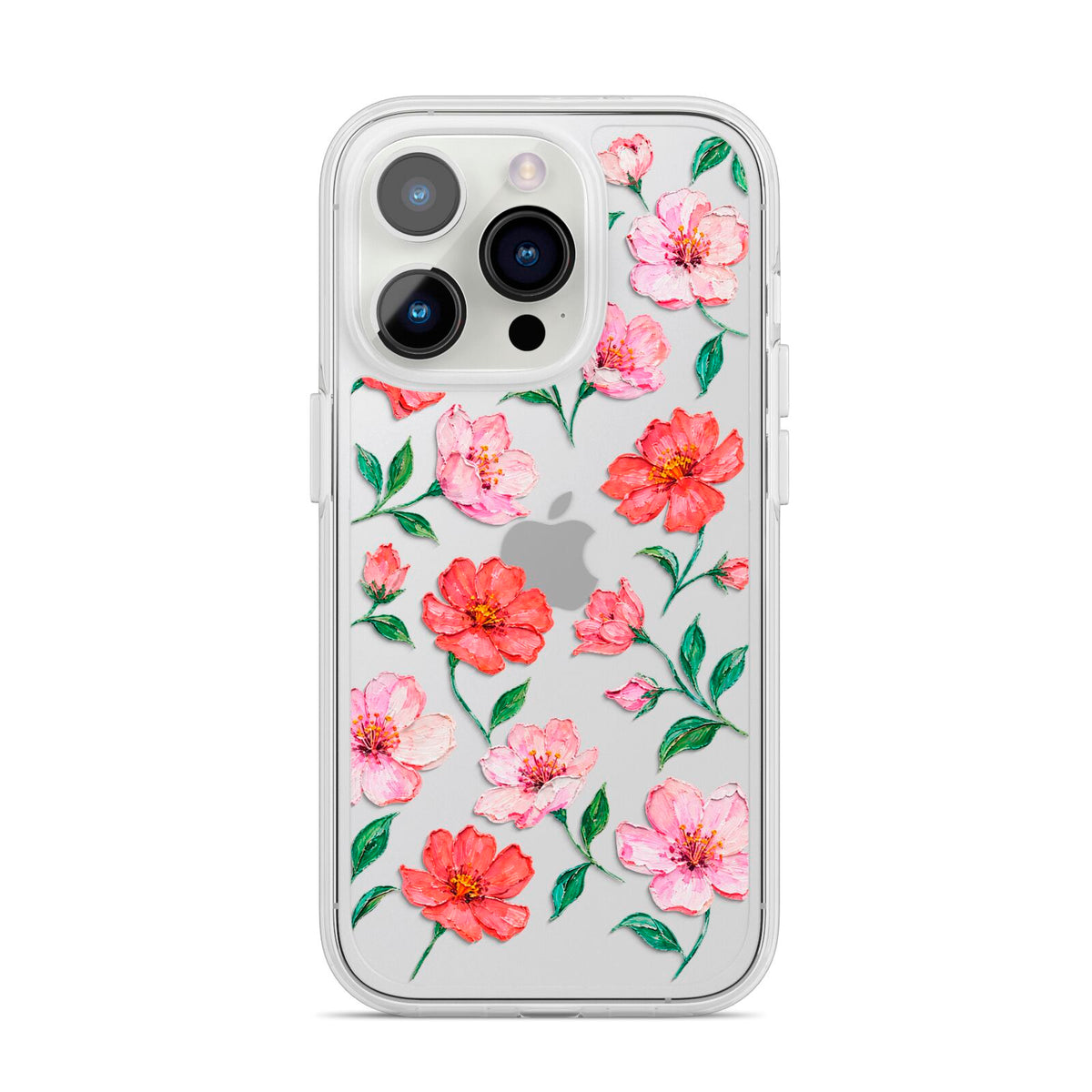 Coral Muse iPhone 14 Pro Clear Tough Case Silver