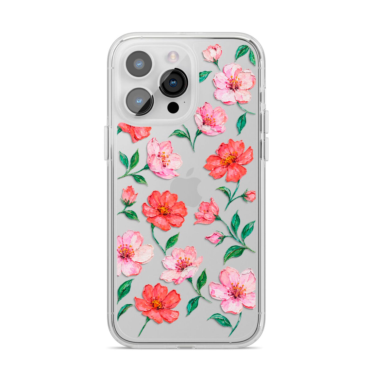 Coral Muse iPhone 14 Pro Max Clear Tough Case Silver
