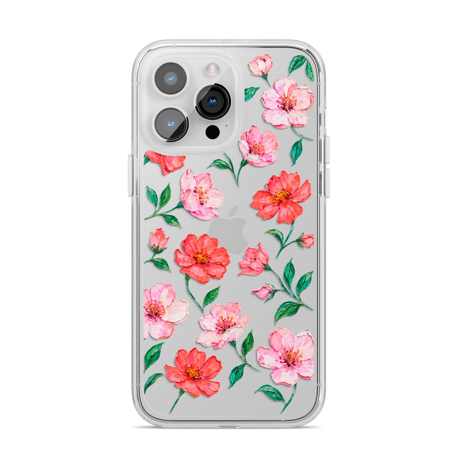 Coral Muse iPhone 14 Pro Max Clear Tough Case Silver
