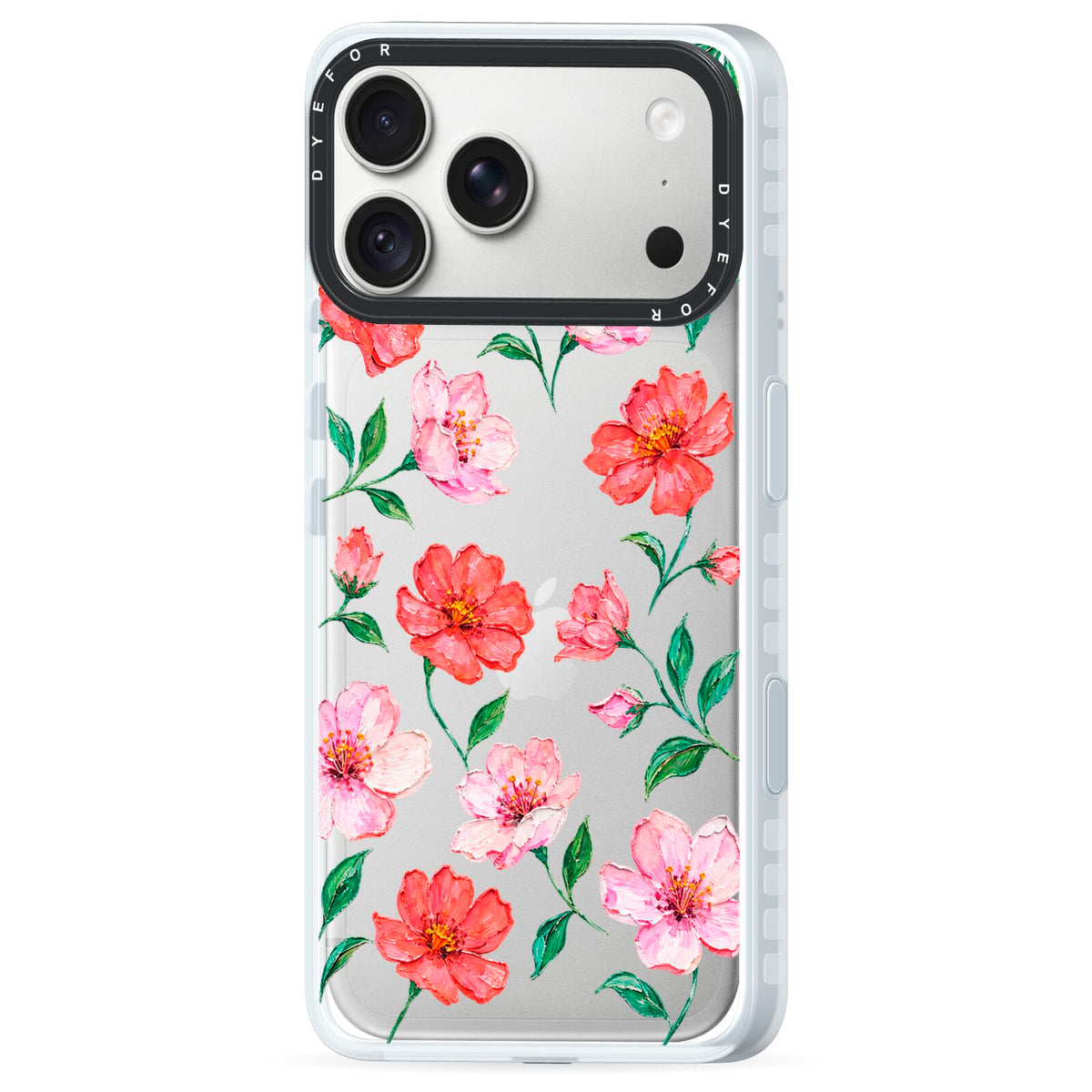 Coral Muse iPhone 18 Pro Black Impact Pre order Case Side Angle on Silver phone