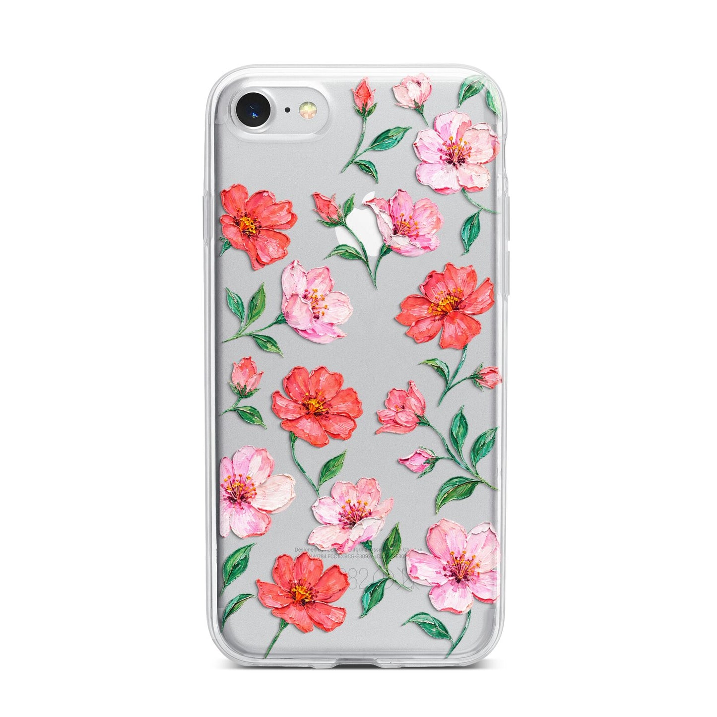 Coral Muse iPhone 7 Bumper Case on Silver iPhone