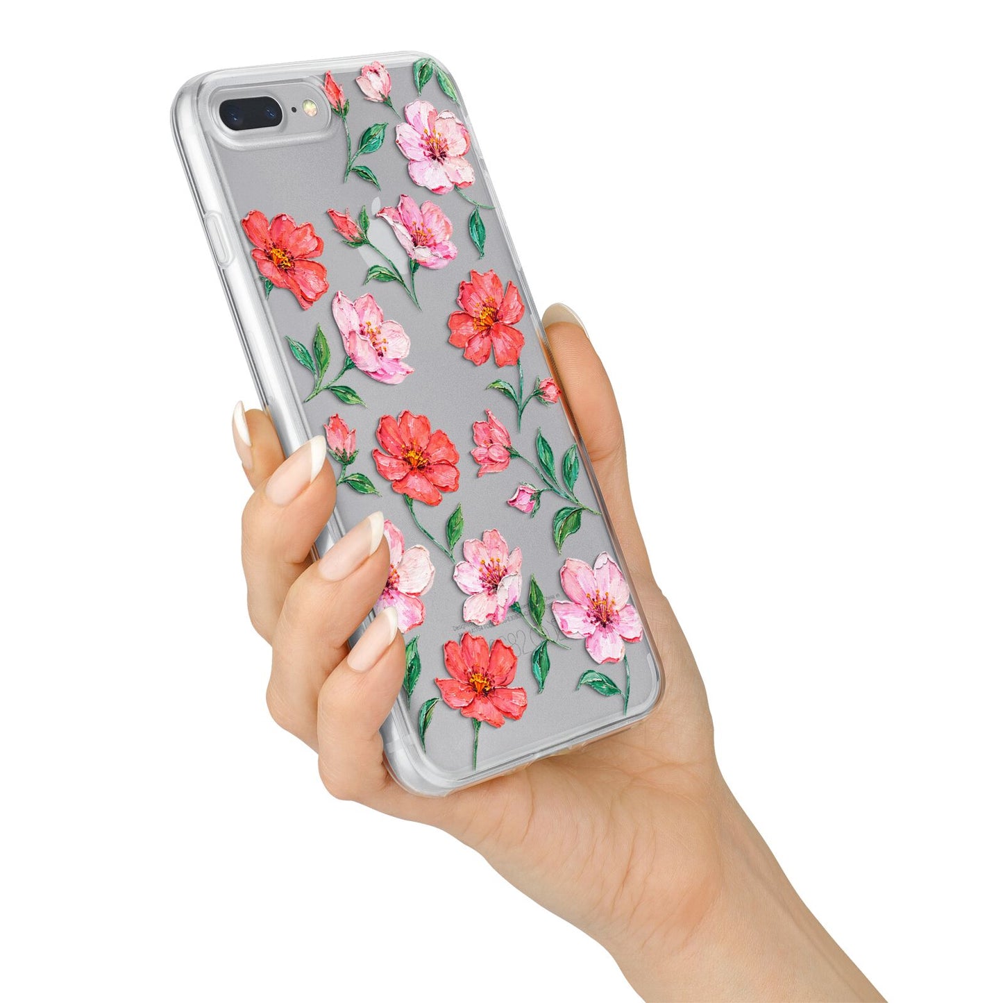 Coral Muse iPhone 7 Plus Bumper Case on Silver iPhone Alternative Image
