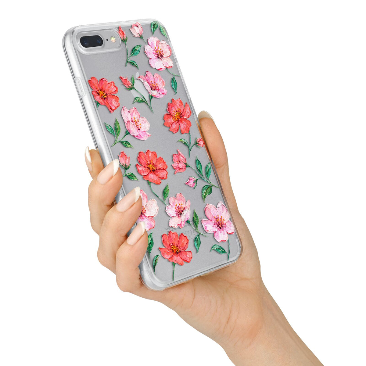Coral Muse iPhone 7 Plus Bumper Case on Silver iPhone Alternative Image