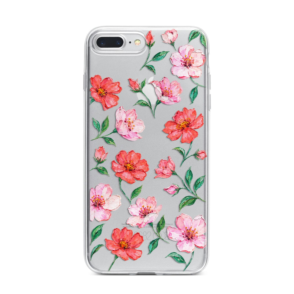 Coral Muse iPhone 7 Plus Bumper Case on Silver iPhone