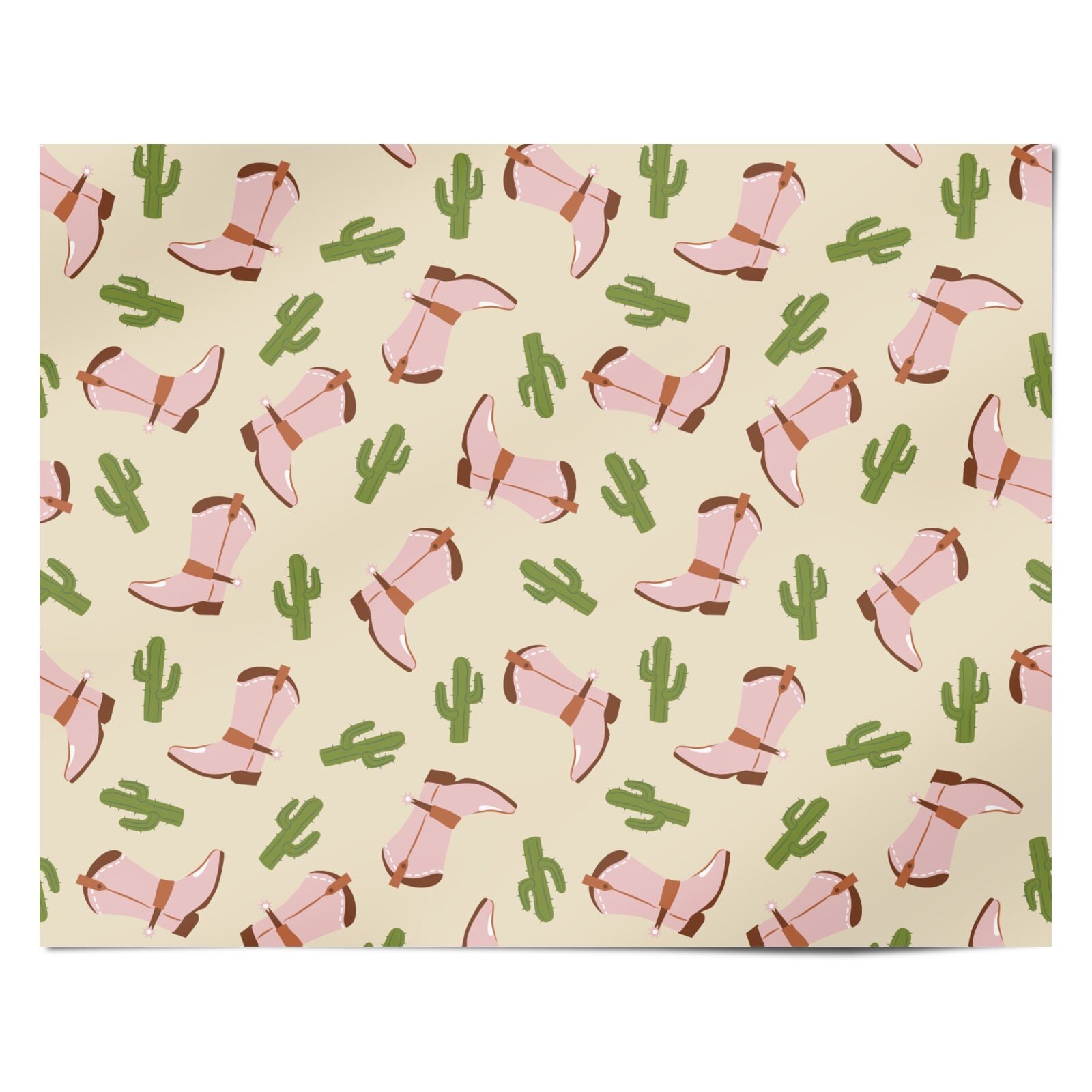 Cowgirl Personalised Wrapping Paper Alternative
