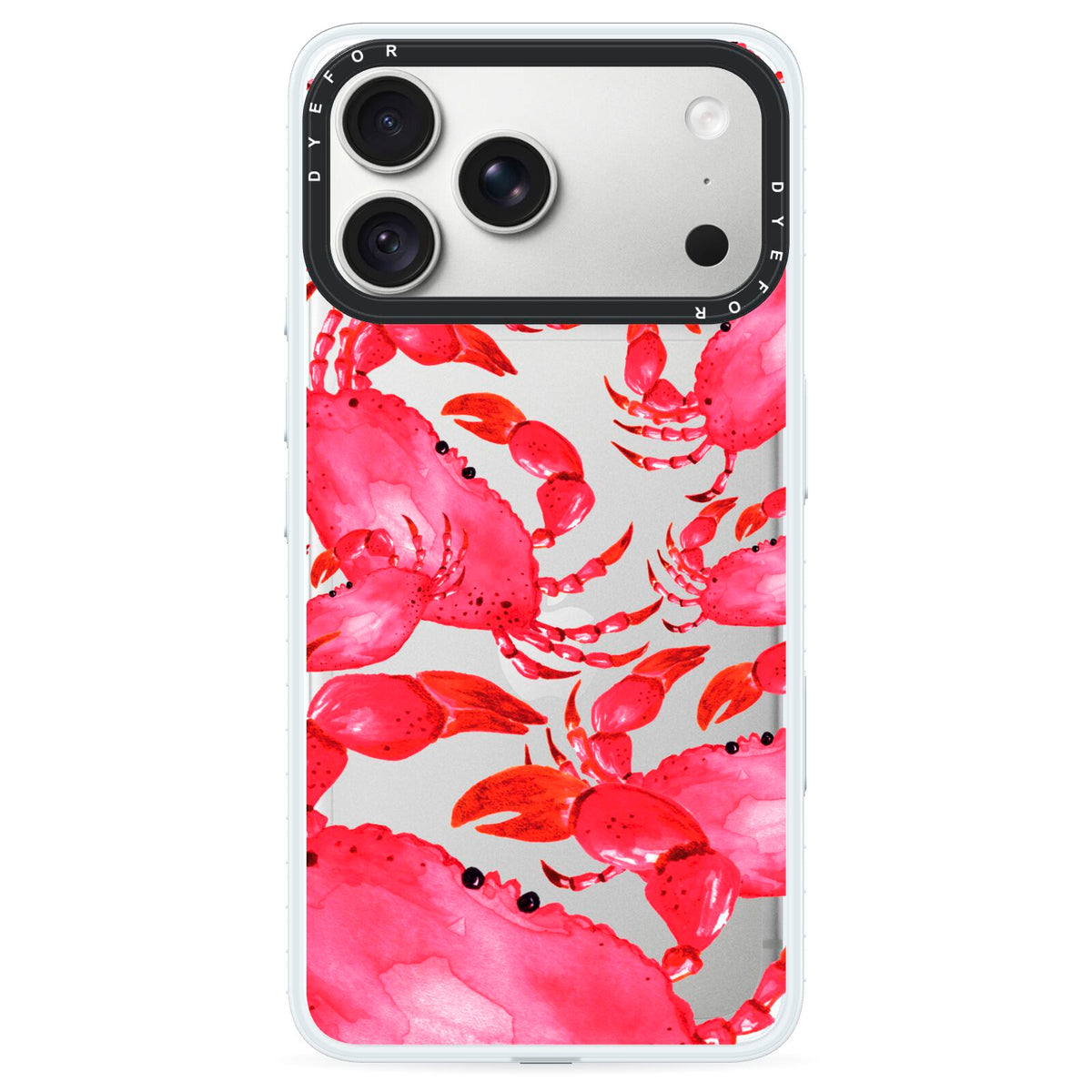 Crab iPhone 18 Pro Max Black Impact Pre order Case on Silver phone