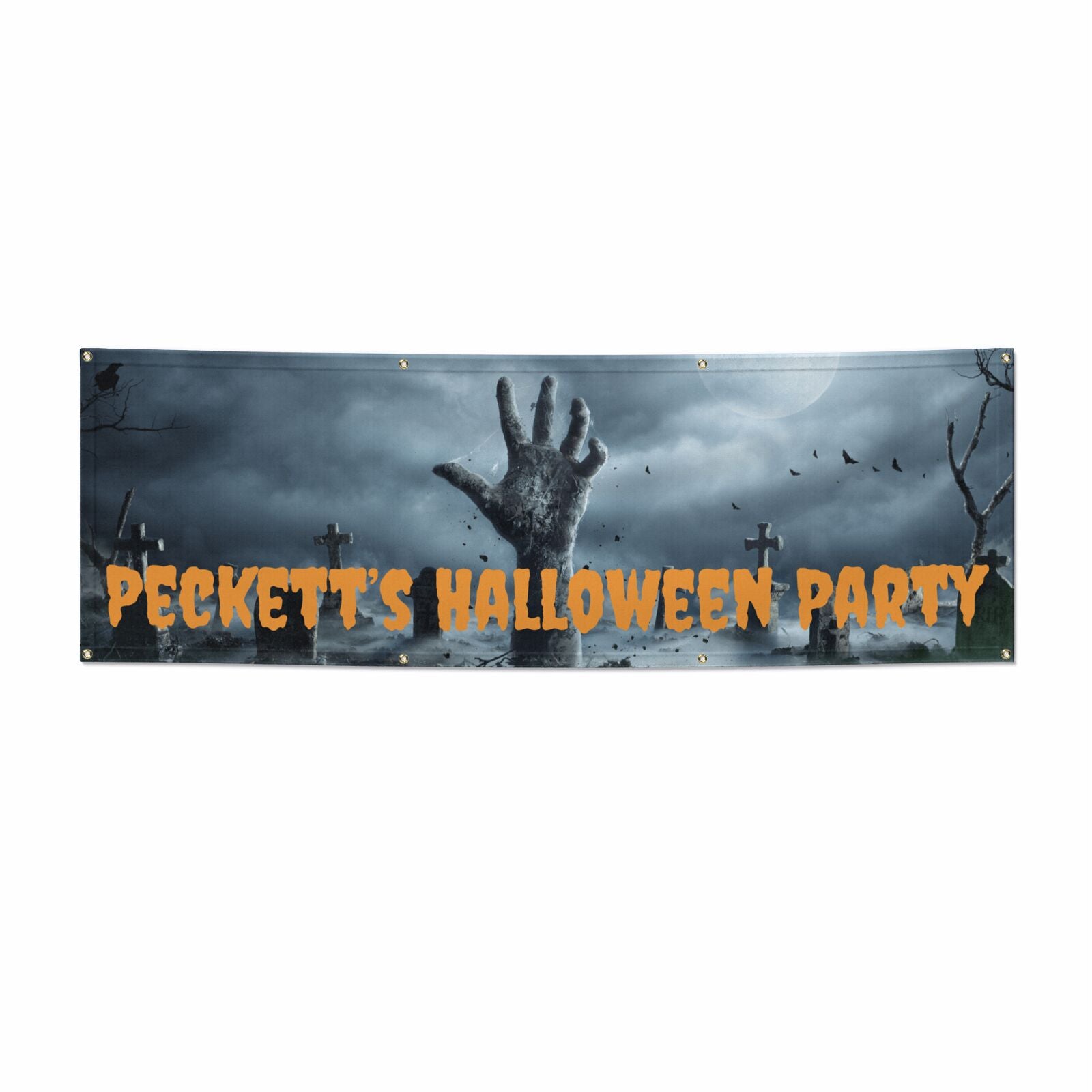 Custom Halloween 6x2 Banner