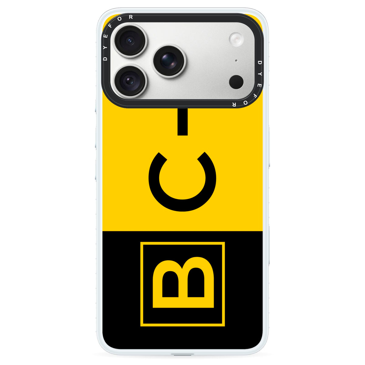 Custom Location Direction Airport Sign iPhone 18 Pro Max Black Impact Pre order Case on Silver phone