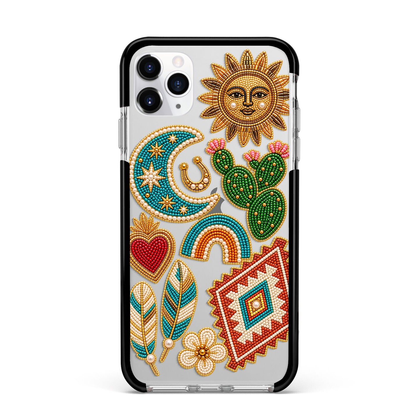 Desert Daydream Charms Apple iPhone 11 Pro Max in Silver with Black Impact Case