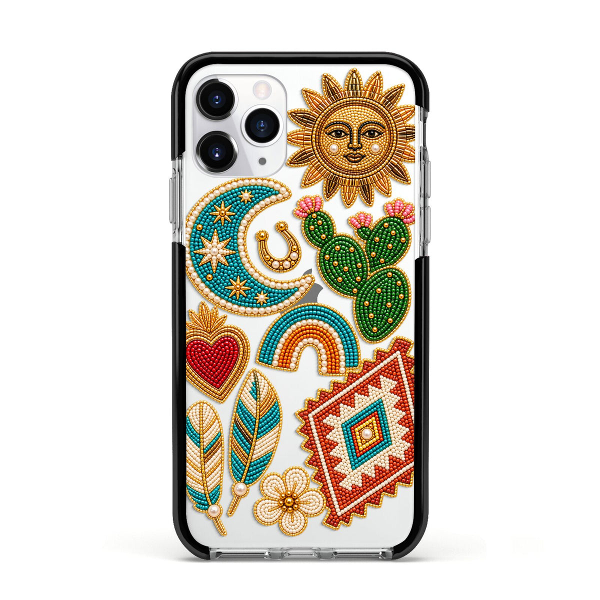 Desert Daydream Charms Apple iPhone 11 Pro in Silver with Black Impact Case