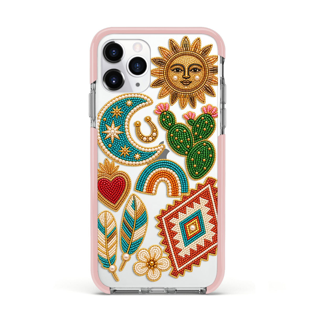 Desert Daydream Charms Apple iPhone 11 Pro in Silver with Pink Impact Case