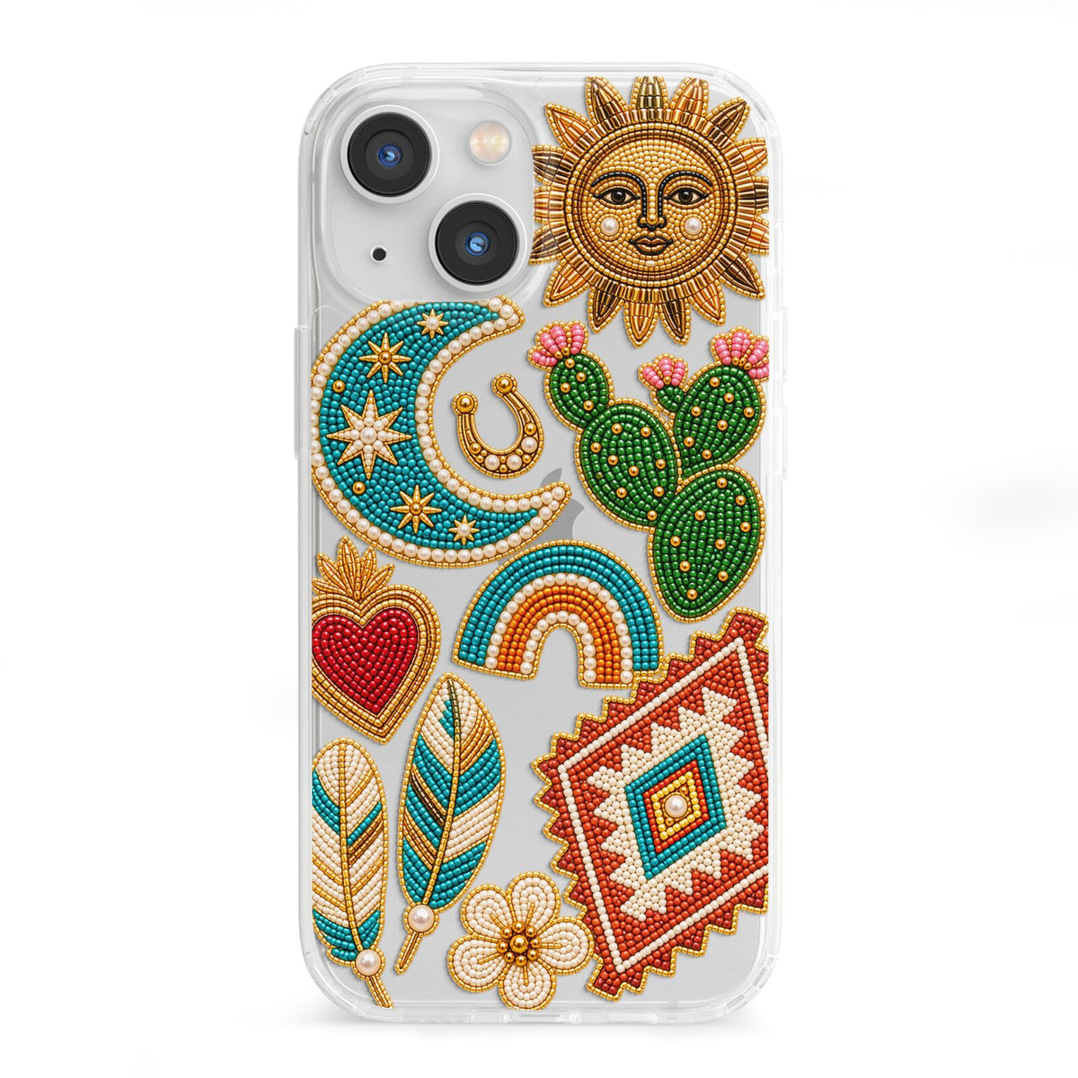 Desert Daydream Charms iPhone 13 Mini Clear Bumper Case
