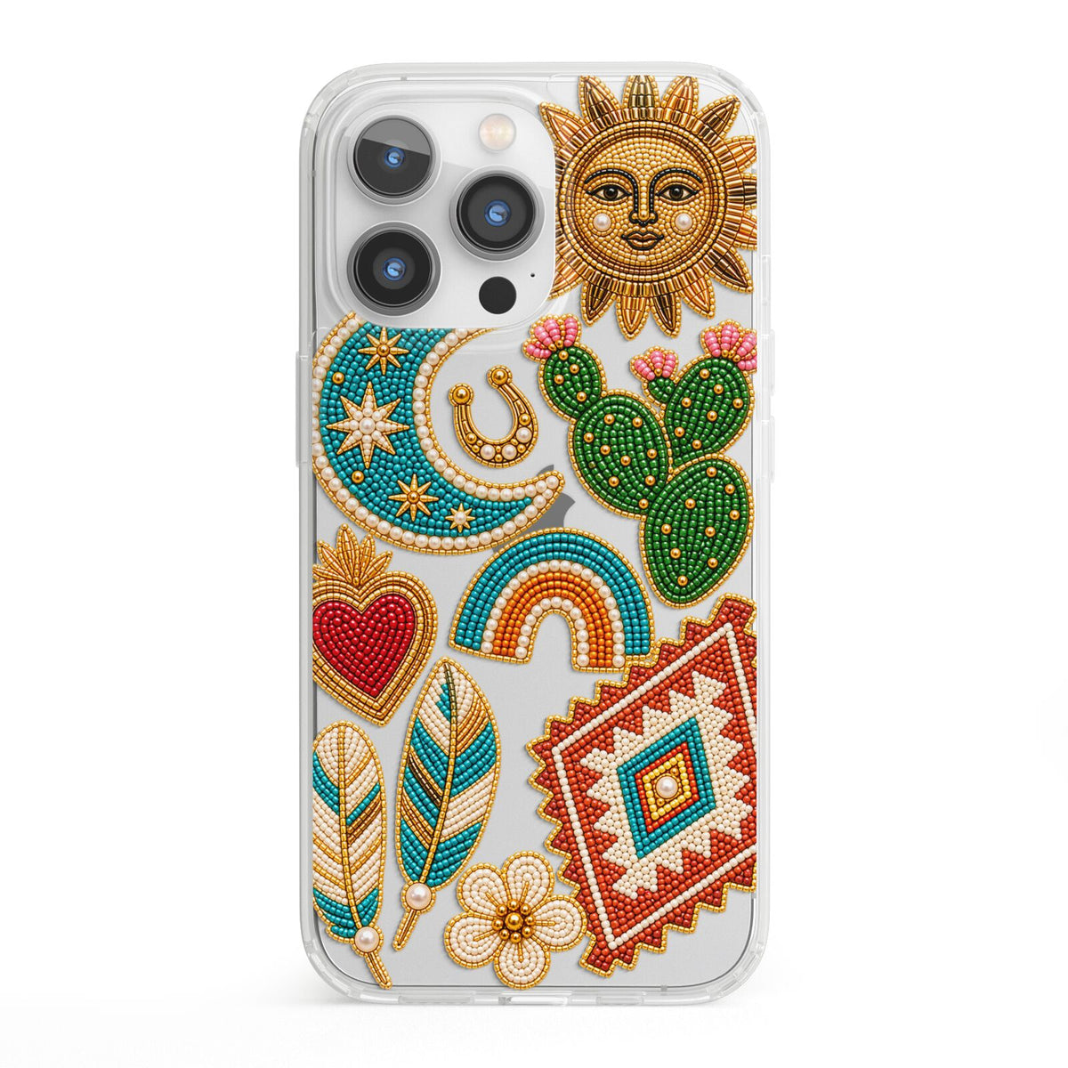Desert Daydream Charms iPhone 13 Pro Clear Bumper Case