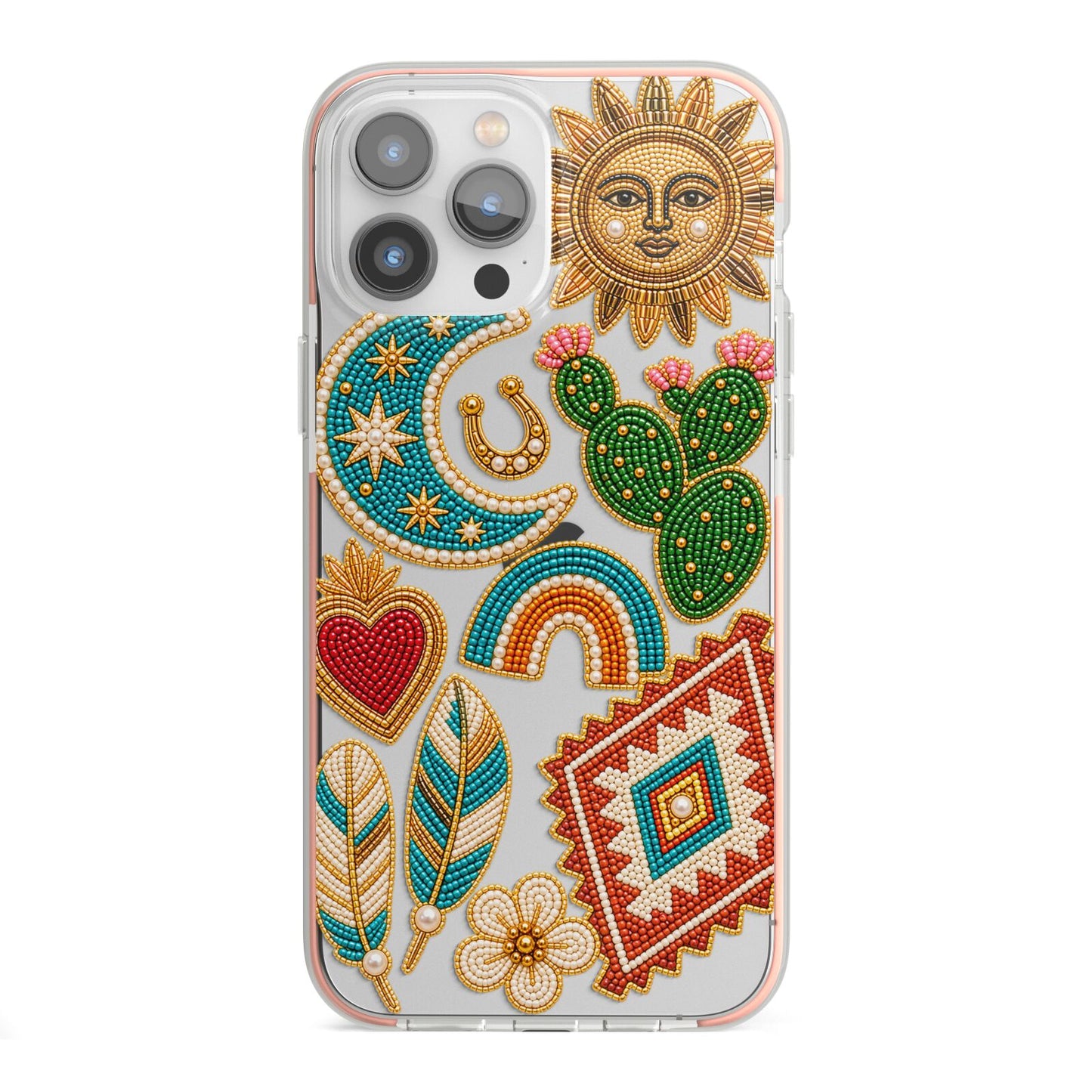 Desert Daydream Charms iPhone 13 Pro Max TPU Impact Case with Pink Edges