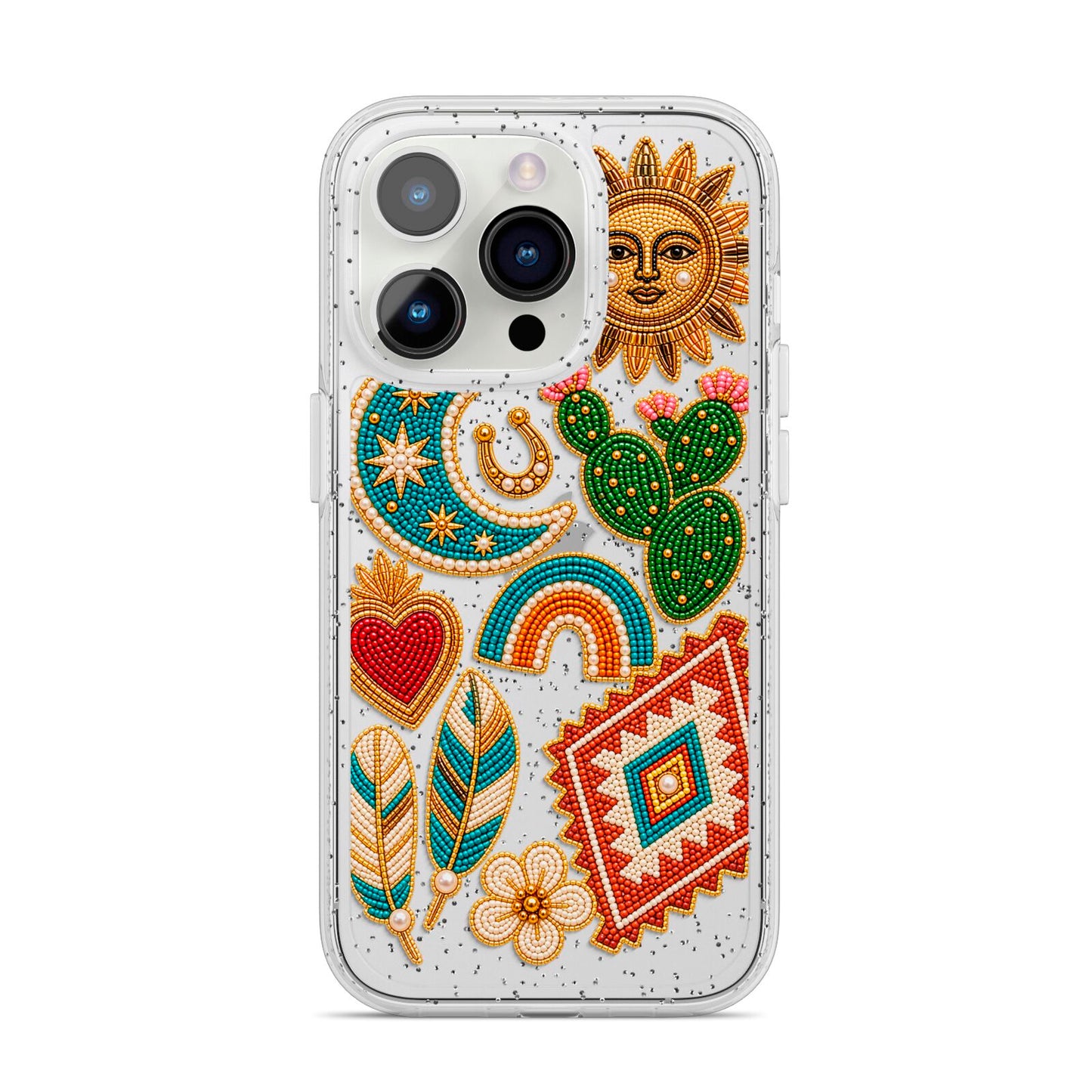 Desert Daydream Charms iPhone 14 Pro Glitter Tough Case Silver