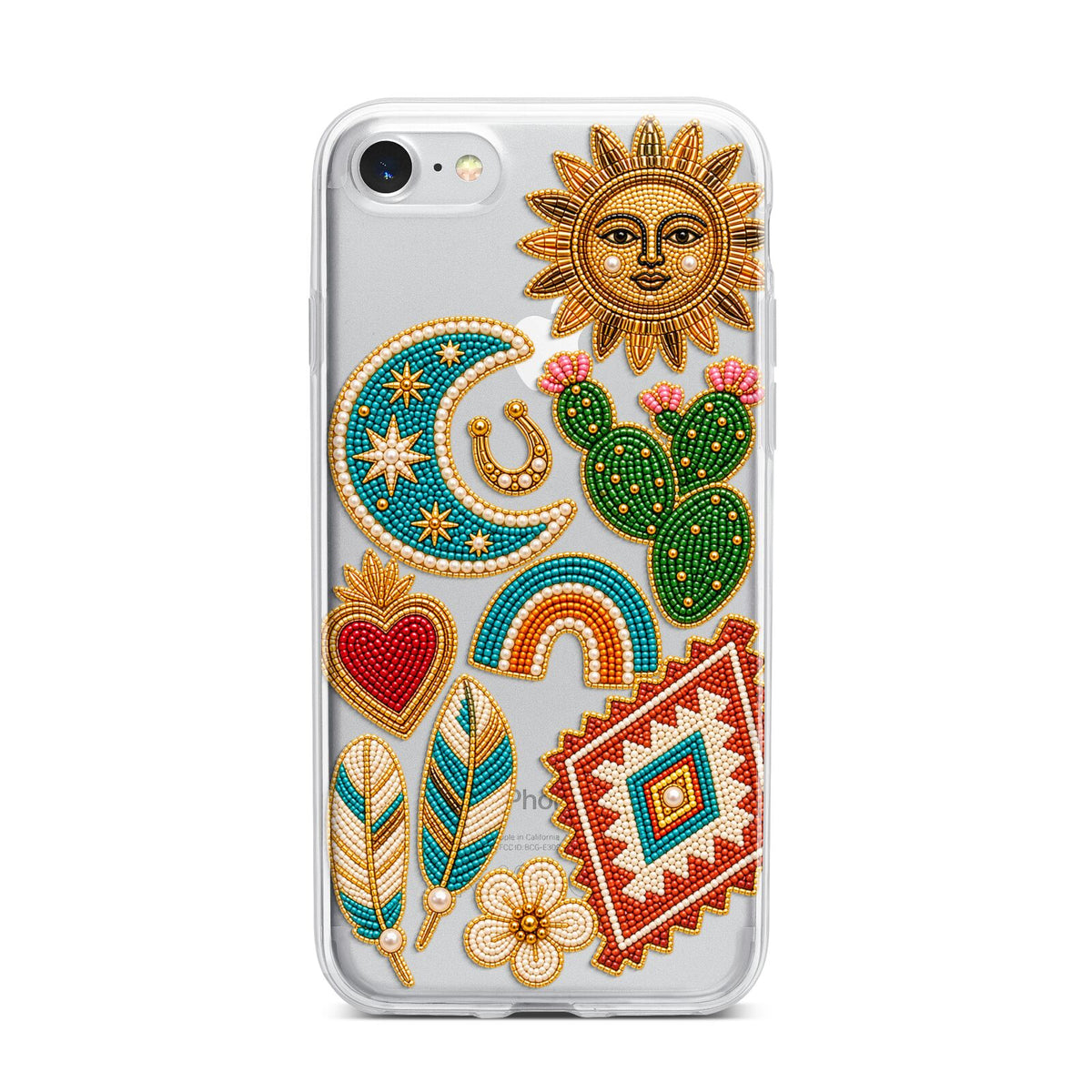 Desert Daydream Charms iPhone 7 Bumper Case on Silver iPhone