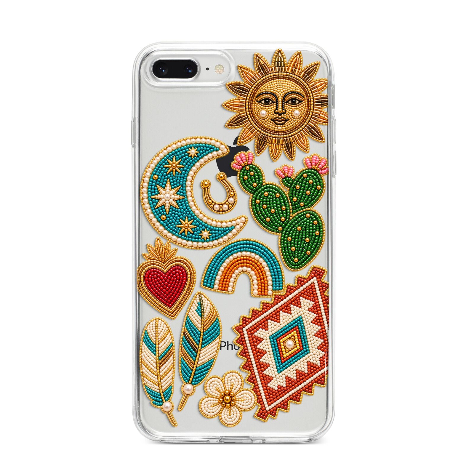Desert Daydream Charms iPhone 8 Plus Bumper Case on Silver iPhone