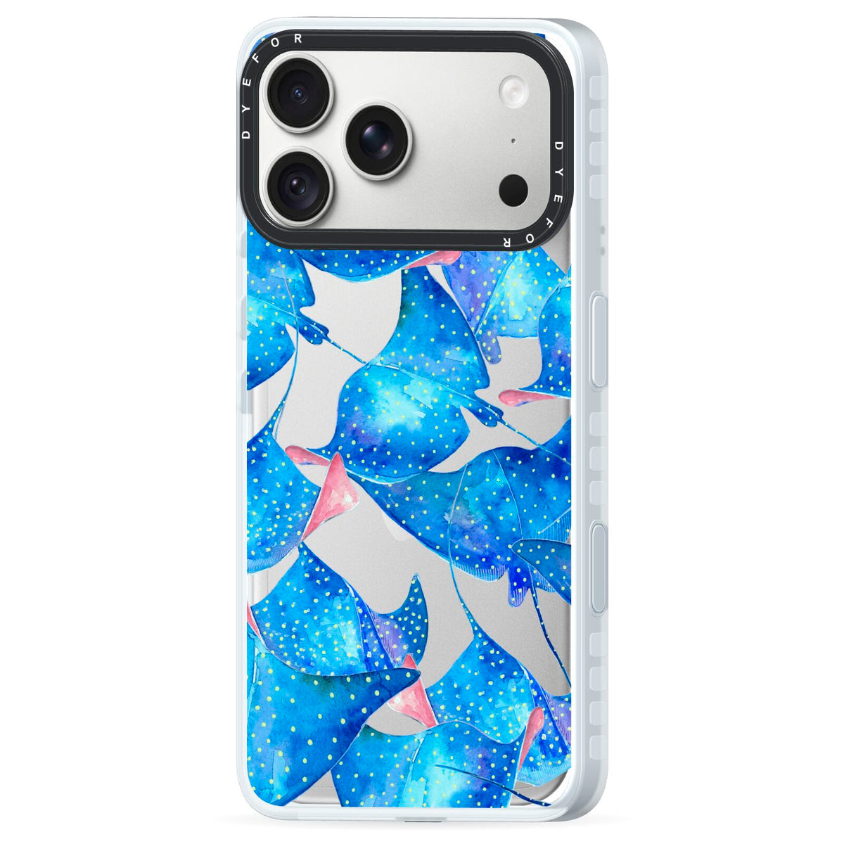 Devil Fish iPhone 18 Pro Max Black Impact Pre order Case Side Angle on Silver phone