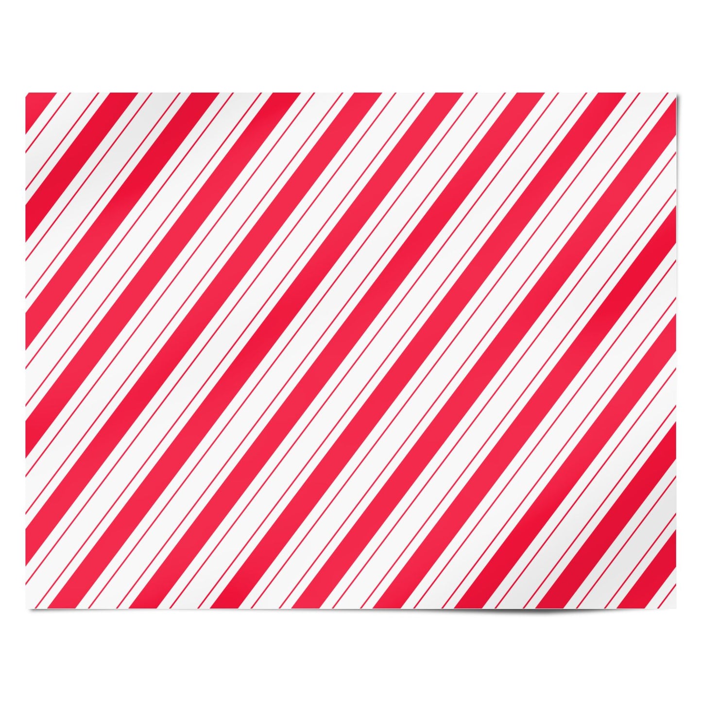 Diagonal Candy Cane Christmas Personalised Wrapping Paper Alternative