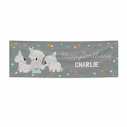 Dino Friends Happy Birthday 6x2 Banner