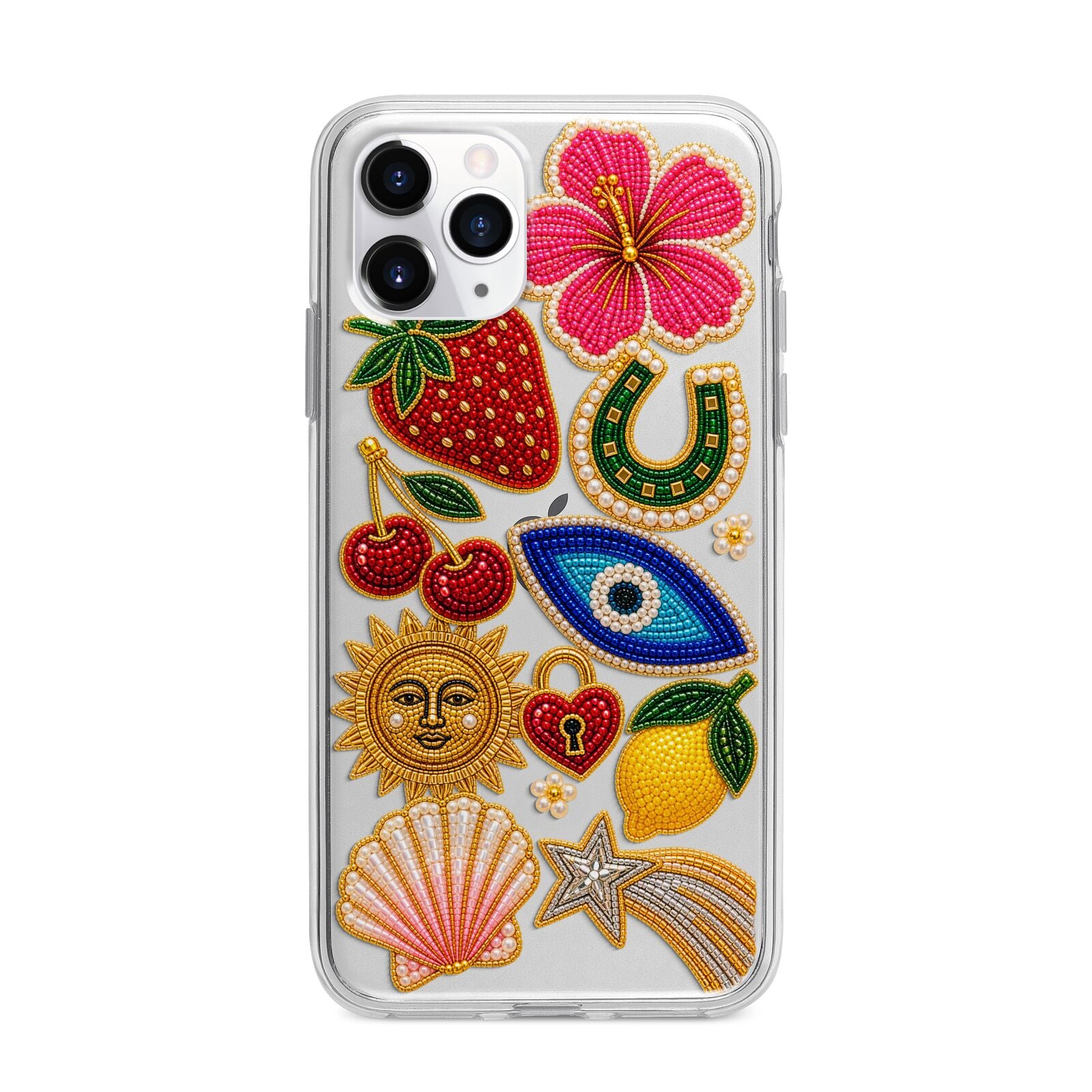 Dolce Fortune Charms Apple iPhone 11 Pro Max in Silver with Bumper Case