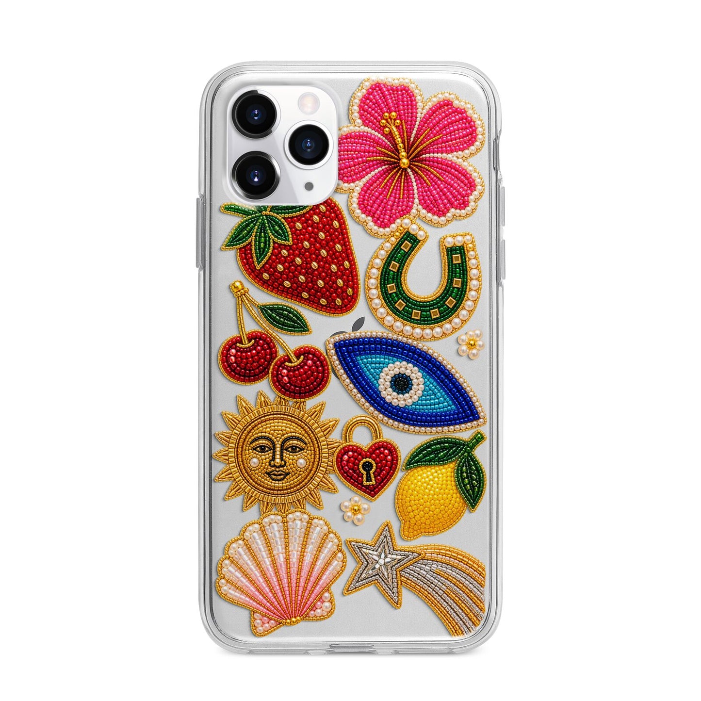 Dolce Fortune Charms Apple iPhone 11 Pro in Silver with Bumper Case