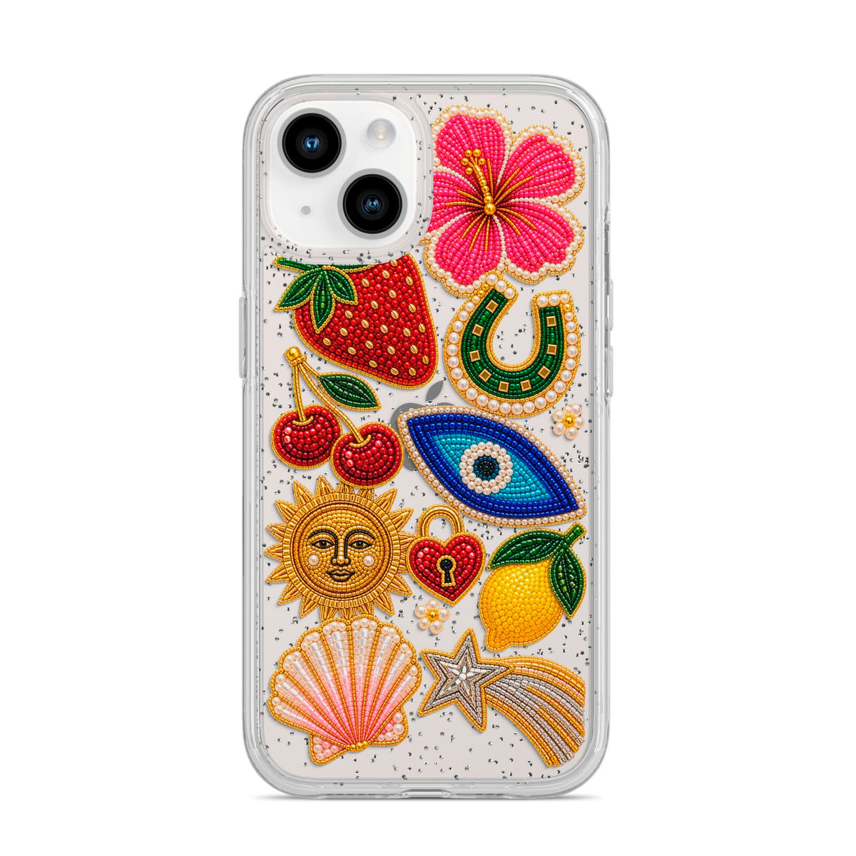 Dolce Fortune Charms iPhone 14 Glitter Tough Case Starlight