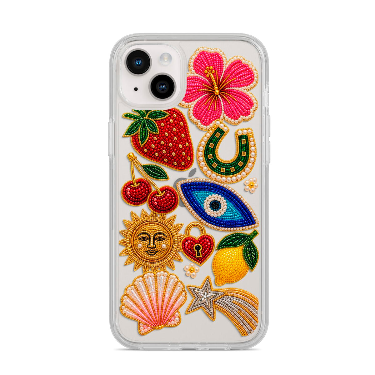 Dolce Fortune Charms iPhone 14 Plus Clear Tough Case Starlight