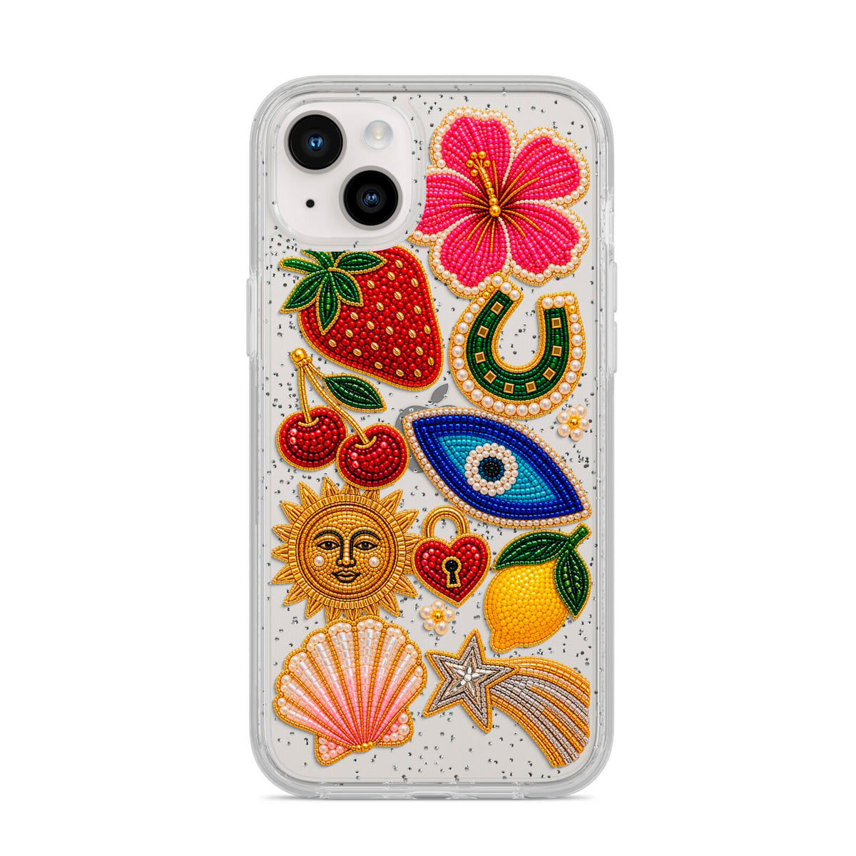 Dolce Fortune Charms iPhone 14 Plus Glitter Tough Case Starlight