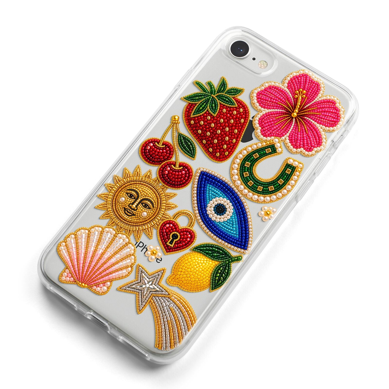 Dolce Fortune Charms iPhone 8 Bumper Case on Silver iPhone Alternative Image