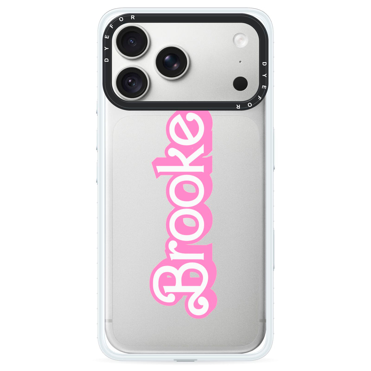Dream Name iPhone 18 Pro Black Impact Pre order Case on Silver phone