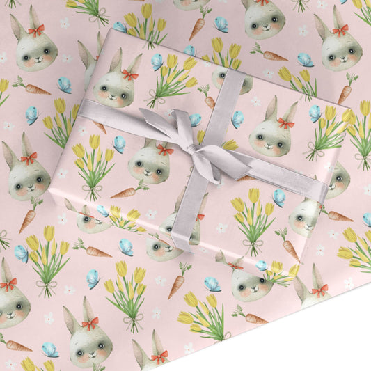 Easter Bunny Tulip Custom Wrapping Paper