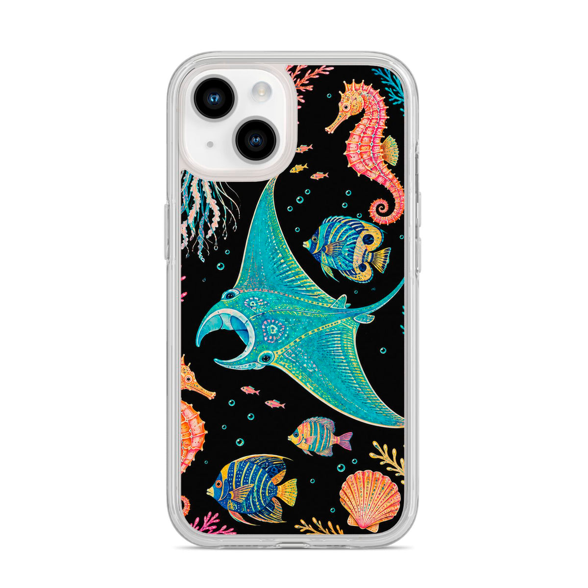 Electric Reef iPhone 14 Clear Tough Case Starlight