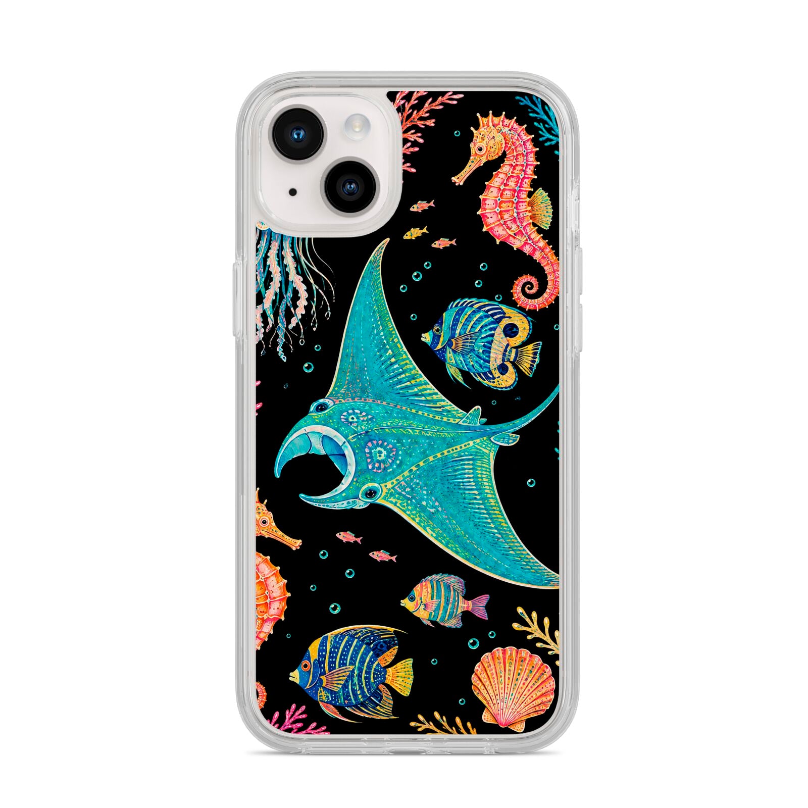 Electric Reef iPhone 14 Plus Clear Tough Case Starlight