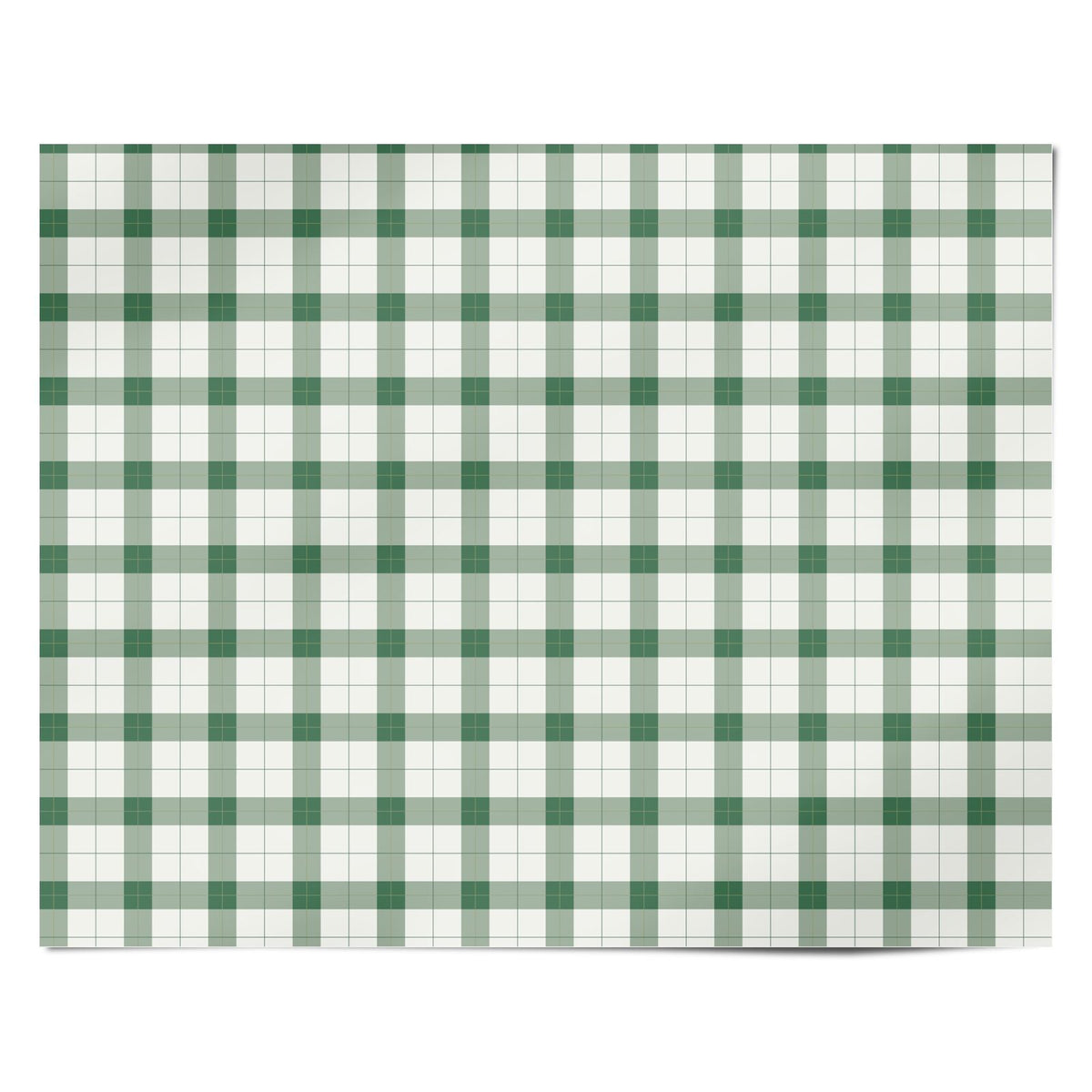 Evergreen Gingham Personalised Wrapping Paper Alternative