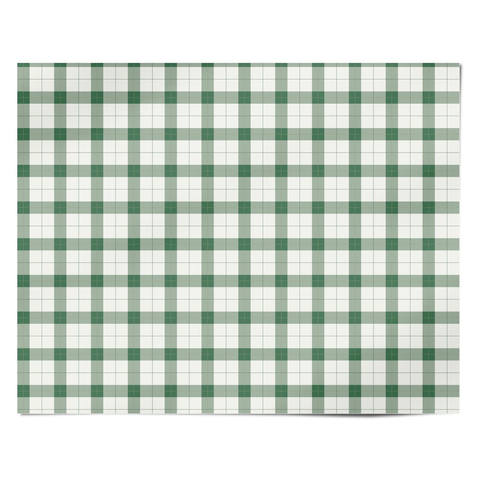Evergreen Gingham Personalised Wrapping Paper Alternative